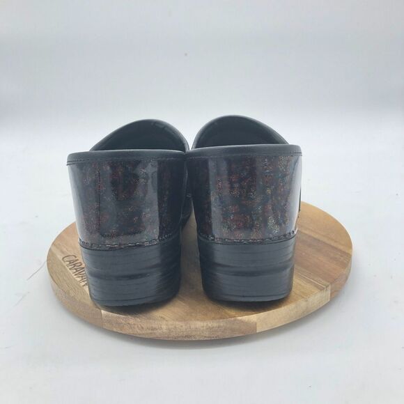 Dansko Professional Clogs Shoes Womens 11.5 Multi Scribble Patent Leather - Picture 4 of 11